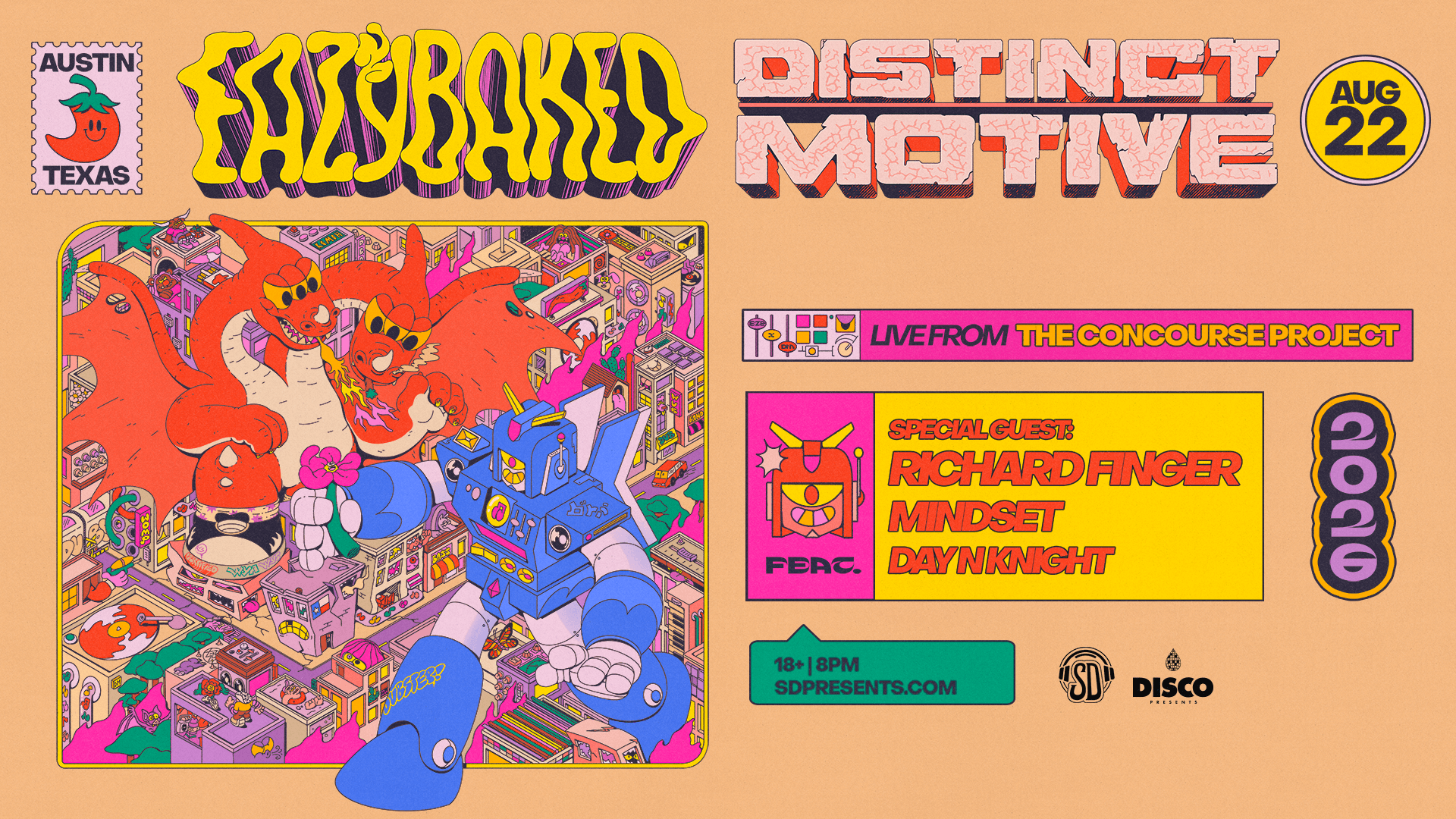 Distinct Motive, EAZYBAKED, Richard Finger, + More at The Concourse Project | Austin, TX